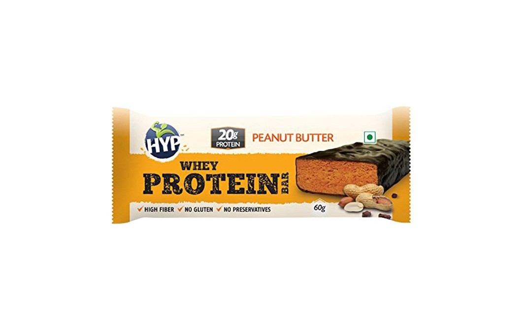 HYP Peanut Butter Whey Protein Bar   Pack  60 grams